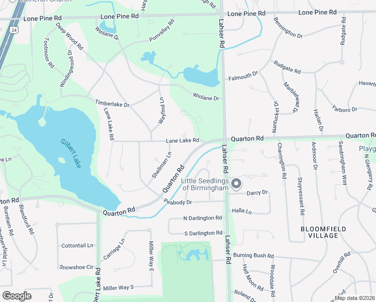 map of restaurants, bars, coffee shops, grocery stores, and more near 3748 Quarton Road in Bloomfield Township