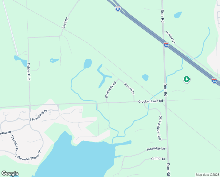 map of restaurants, bars, coffee shops, grocery stores, and more near 2891 Weatherly Road in Howell