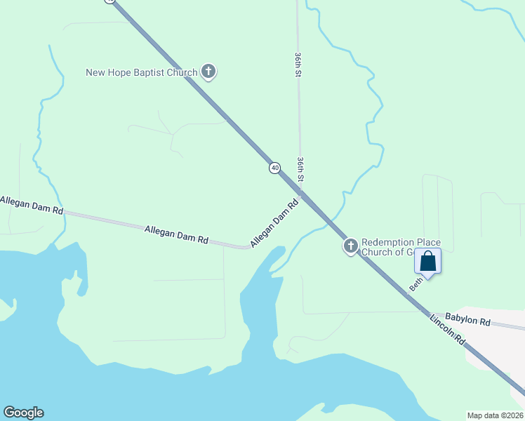 map of restaurants, bars, coffee shops, grocery stores, and more near 1934 Lincoln Road in Allegan