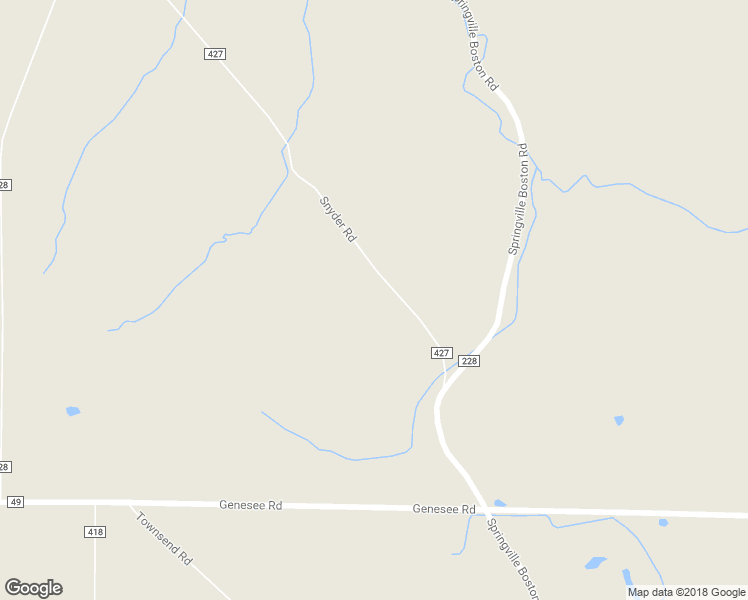 map of restaurants, bars, coffee shops, grocery stores, and more near 11816 Snyder Road in Springville