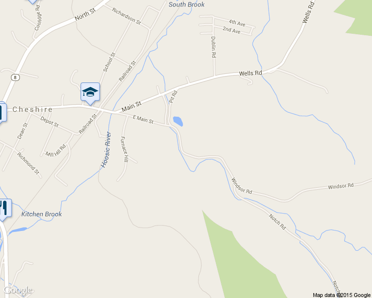 map of restaurants, bars, coffee shops, grocery stores, and more near 77 Windsor Road in Cheshire