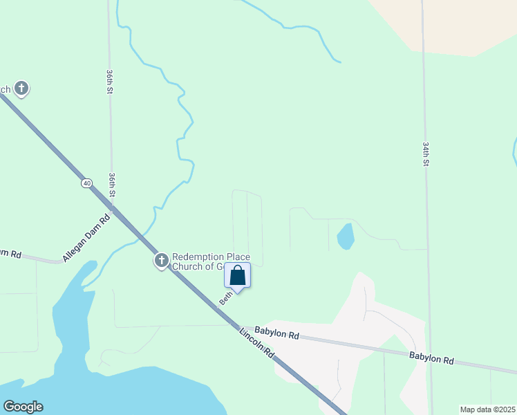 map of restaurants, bars, coffee shops, grocery stores, and more near 1934 Sarah Street in Allegan