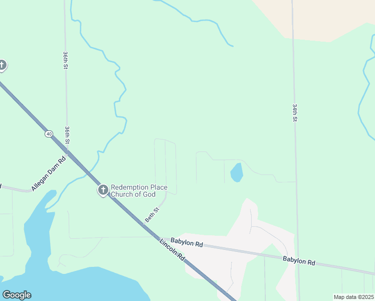 map of restaurants, bars, coffee shops, grocery stores, and more near 1934 Sarah Street in Allegan