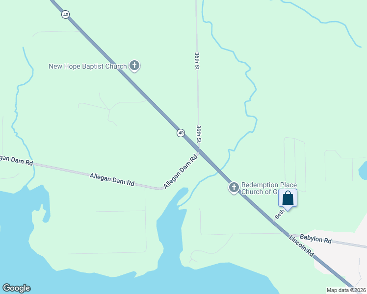 map of restaurants, bars, coffee shops, grocery stores, and more near 1934 Lincoln Road in Allegan