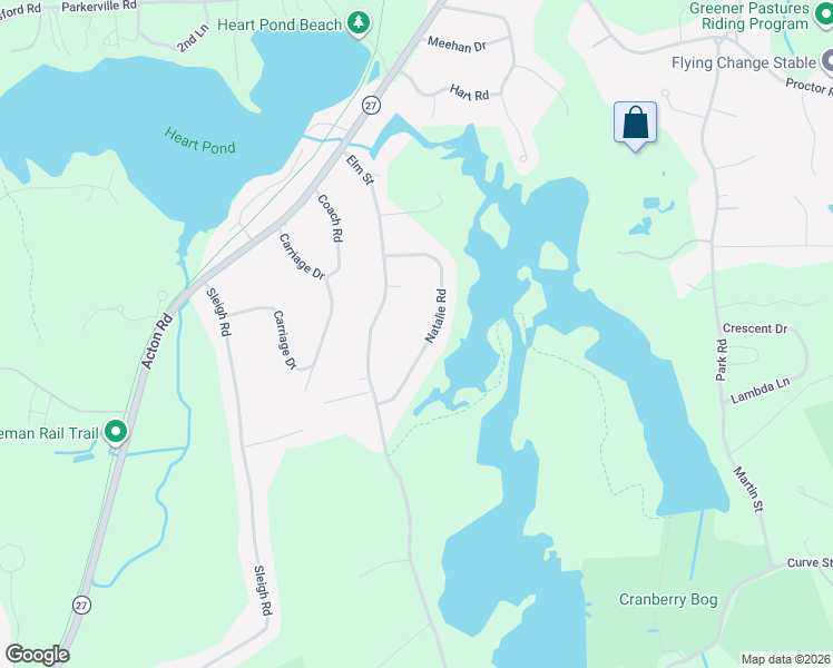map of restaurants, bars, coffee shops, grocery stores, and more near 20 Natalie Road in Chelmsford