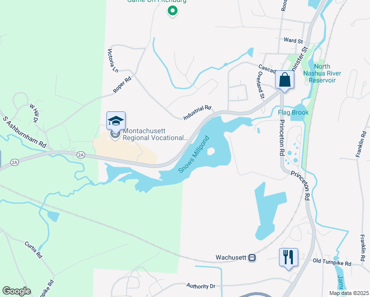 map of restaurants, bars, coffee shops, grocery stores, and more near 1050 Westminster St in Fitchburg