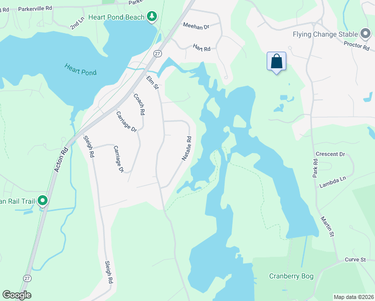 map of restaurants, bars, coffee shops, grocery stores, and more near 11 Natalie Road in Chelmsford