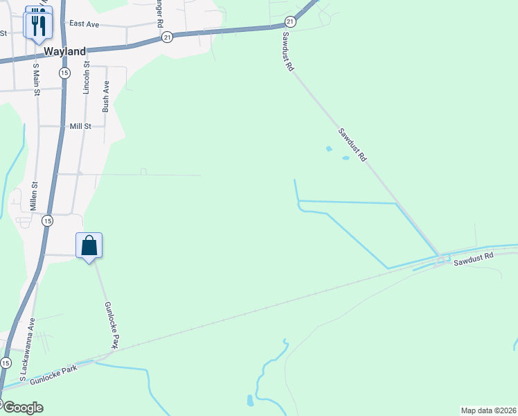 map of restaurants, bars, coffee shops, grocery stores, and more near 151 Charles Street in Wayland