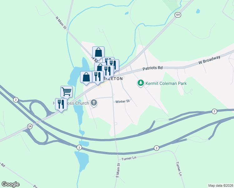 map of restaurants, bars, coffee shops, grocery stores, and more near 23 Schoolhouse Road in Templeton
