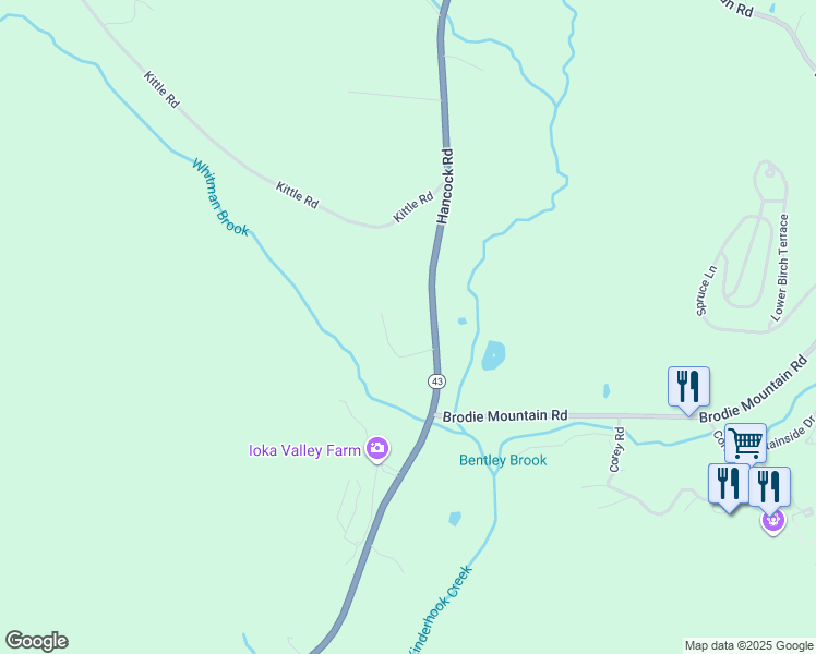 map of restaurants, bars, coffee shops, grocery stores, and more near 3401 Hancock Road in Williamstown