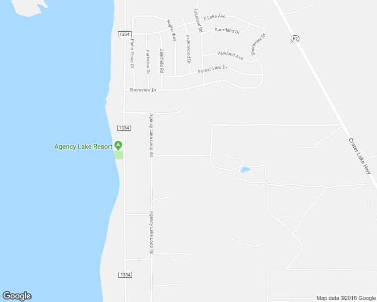 map of restaurants, bars, coffee shops, grocery stores, and more near 37111 Agency Lake Loop Road in Chiloquin