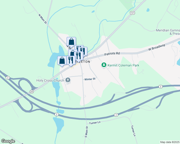 map of restaurants, bars, coffee shops, grocery stores, and more near 23 Schoolhouse Road in Templeton