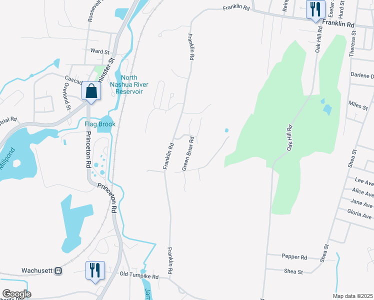 map of restaurants, bars, coffee shops, grocery stores, and more near 39 Green Briar Road in Fitchburg