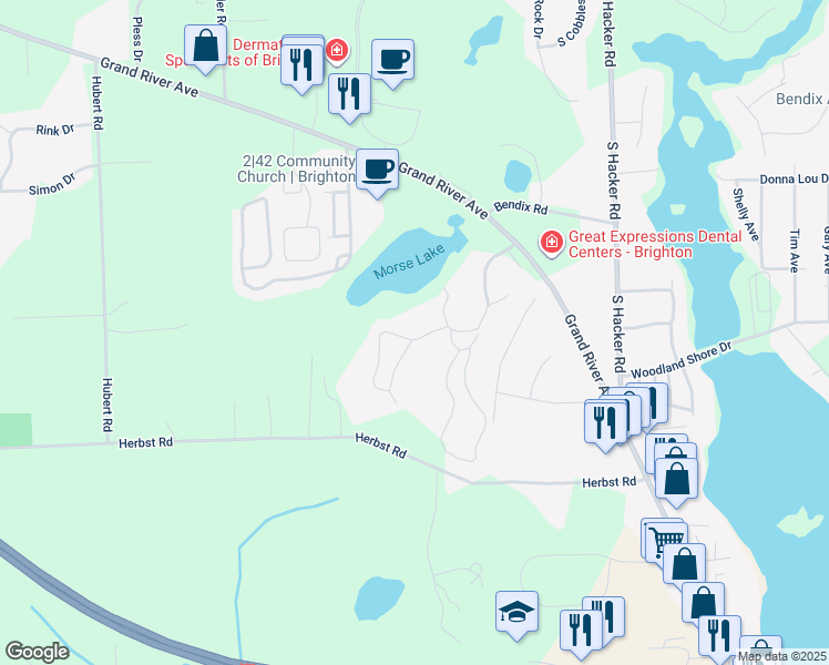 map of restaurants, bars, coffee shops, grocery stores, and more near 2874 Breckenridge Drive in Brighton