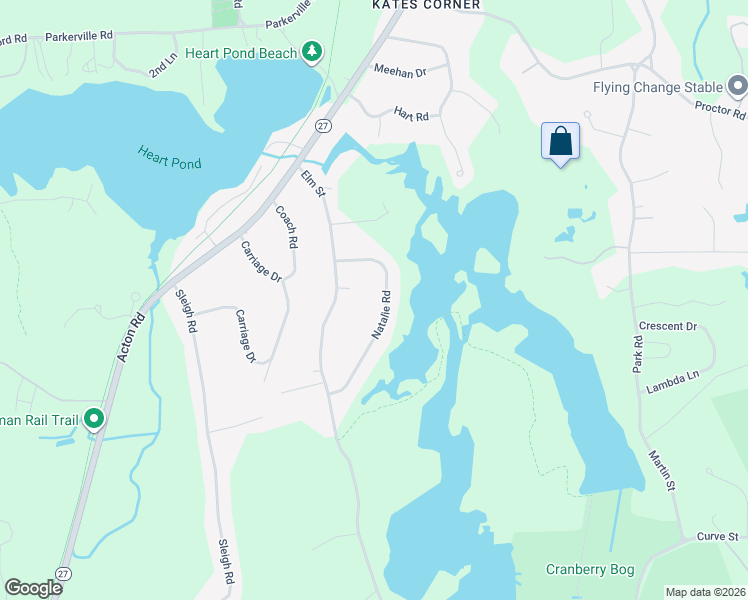 map of restaurants, bars, coffee shops, grocery stores, and more near 11 Natalie Road in Chelmsford