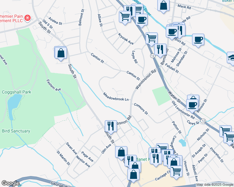 map of restaurants, bars, coffee shops, grocery stores, and more near 2 Crestview Lane in Fitchburg