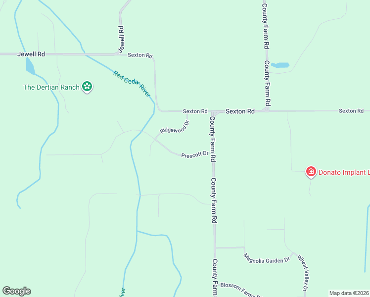 map of restaurants, bars, coffee shops, grocery stores, and more near 3199 Prescott Drive in Howell