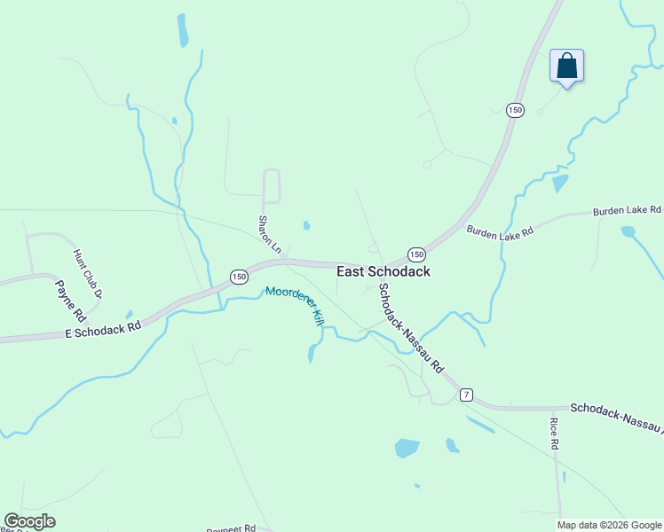 map of restaurants, bars, coffee shops, grocery stores, and more near 2371 East Schodack Road in East Schodack