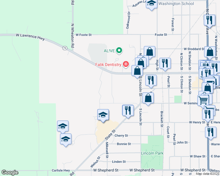 map of restaurants, bars, coffee shops, grocery stores, and more near 132 Vanlieu Street in Charlotte