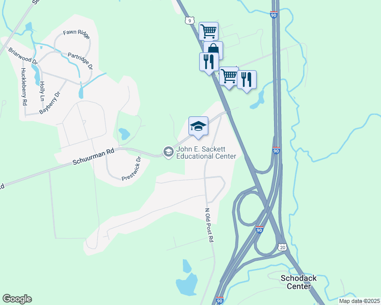 map of restaurants, bars, coffee shops, grocery stores, and more near 234 Schuurman Road in Castleton-on-Hudson