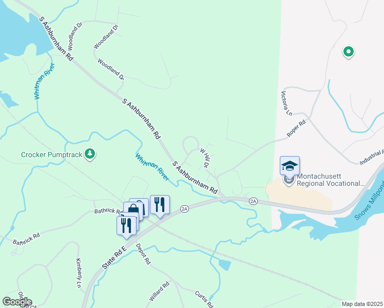 map of restaurants, bars, coffee shops, grocery stores, and more near 2 Warner Lane in Westminster