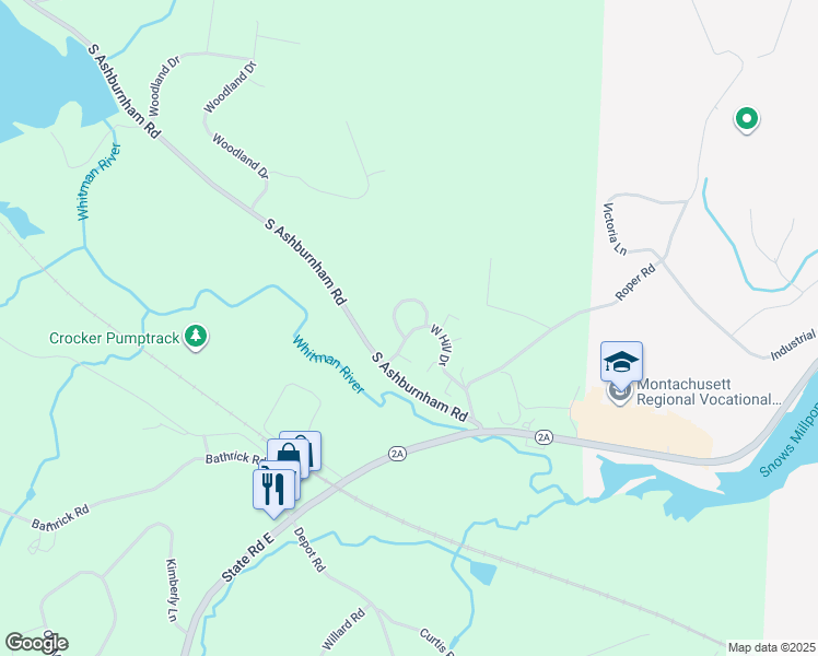 map of restaurants, bars, coffee shops, grocery stores, and more near 18 West Hill Drive in Westminster