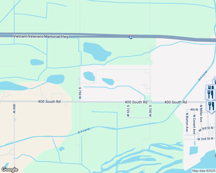 map of restaurants, bars, coffee shops, grocery stores, and more near in Burley