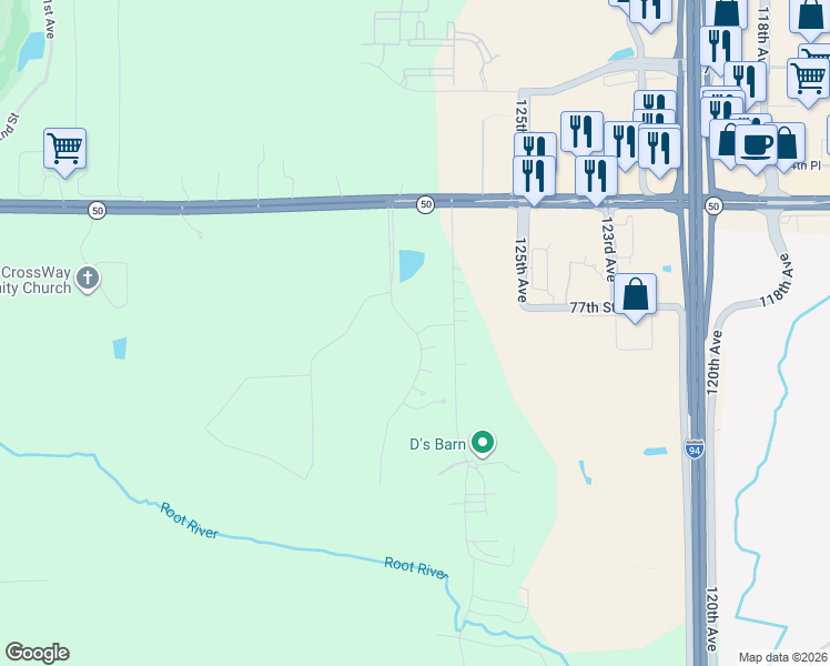 map of restaurants, bars, coffee shops, grocery stores, and more near 130th Avenue in Bristol