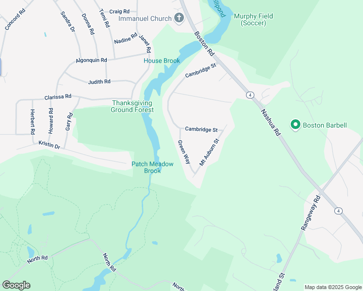 map of restaurants, bars, coffee shops, grocery stores, and more near 6 Green Way in Chelmsford
