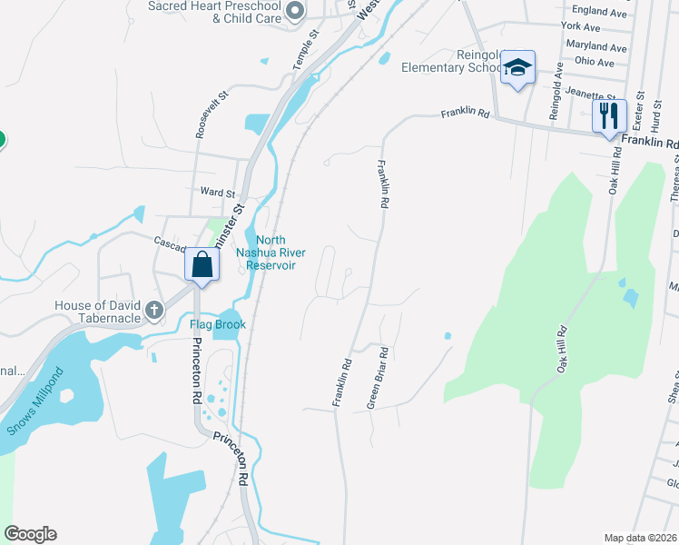 map of restaurants, bars, coffee shops, grocery stores, and more near 16 Constitution Drive in Fitchburg