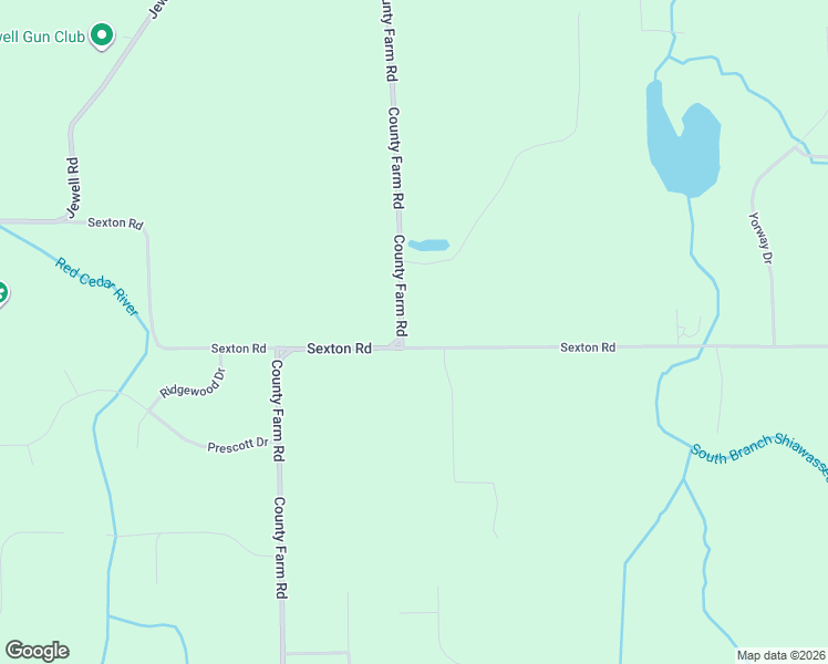 map of restaurants, bars, coffee shops, grocery stores, and more near 2256 Sexton Road in Howell
