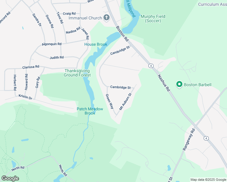 map of restaurants, bars, coffee shops, grocery stores, and more near 6 Green Way in Chelmsford