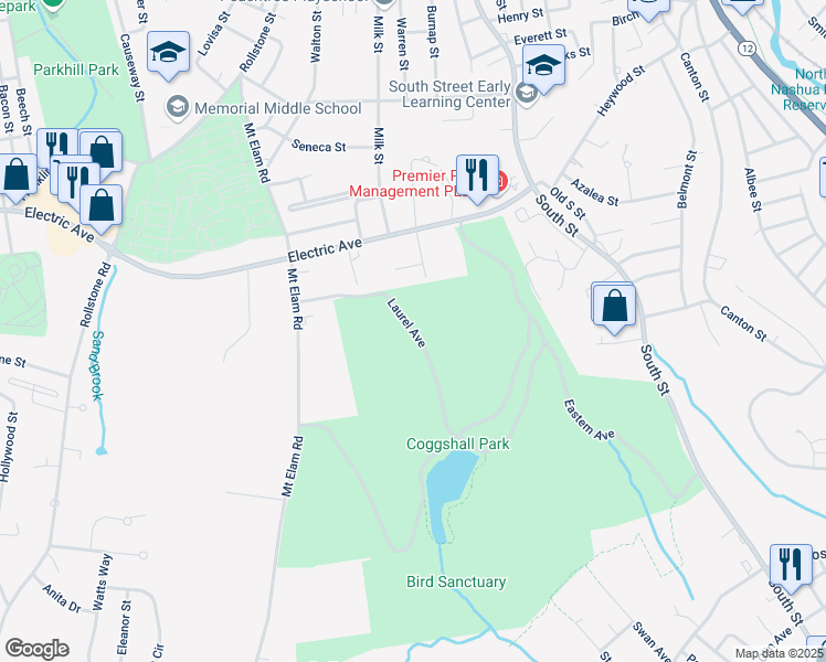 map of restaurants, bars, coffee shops, grocery stores, and more near Laurel Avenue in Fitchburg