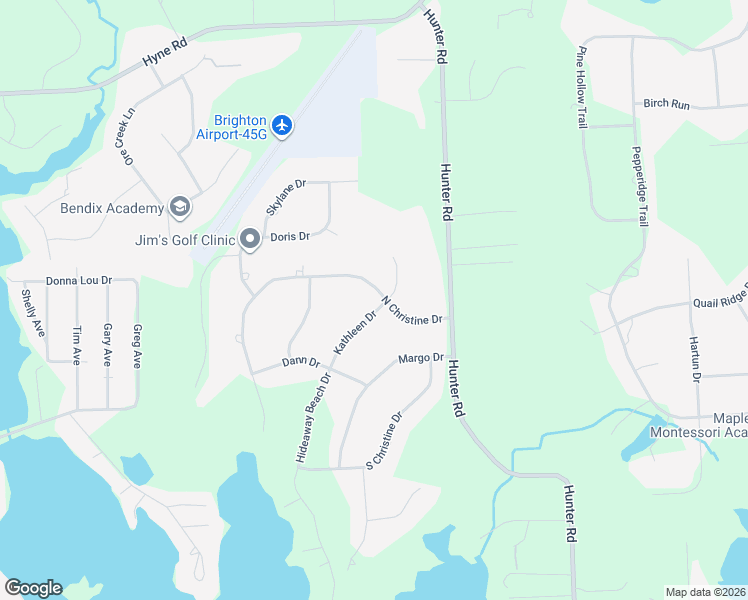 map of restaurants, bars, coffee shops, grocery stores, and more near 8852 North Christine Drive in Brighton