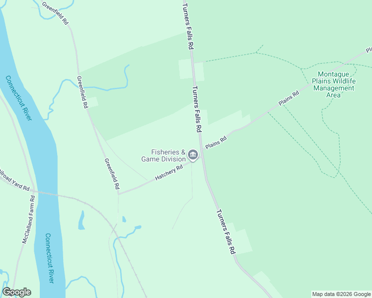 map of restaurants, bars, coffee shops, grocery stores, and more near 36 Hatchery Road in Montague