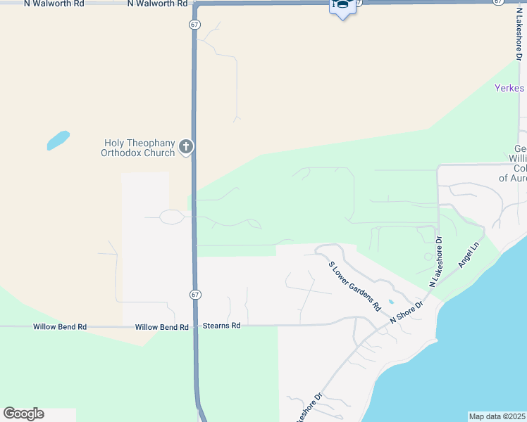 map of restaurants, bars, coffee shops, grocery stores, and more near W5622 Sunset Ridge Road in Walworth