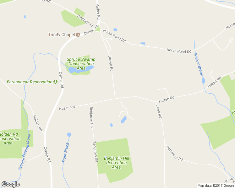 map of restaurants, bars, coffee shops, grocery stores, and more near 3 Brown Road in Shirley