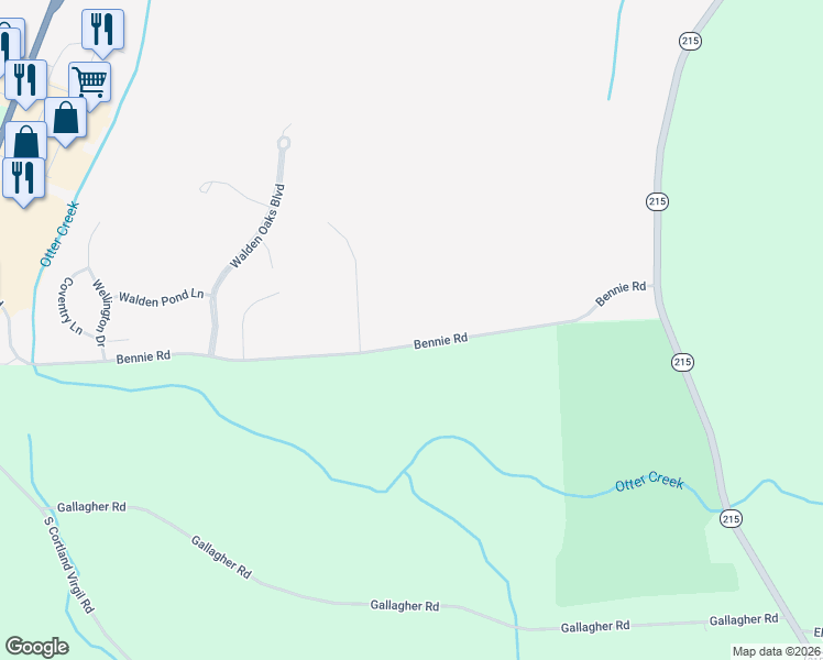 map of restaurants, bars, coffee shops, grocery stores, and more near 967-999 Bennie Rd in Cortland
