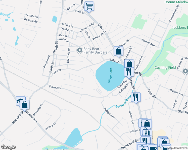 map of restaurants, bars, coffee shops, grocery stores, and more near 15 Fitz Terrace in Wilmington