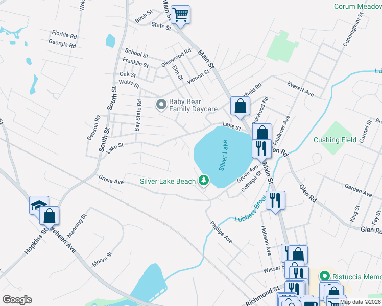 map of restaurants, bars, coffee shops, grocery stores, and more near 5 Hayward Street in Wilmington