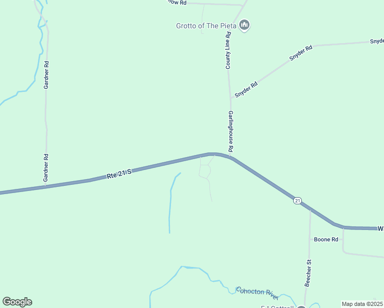 map of restaurants, bars, coffee shops, grocery stores, and more near 4065-4099 Highway 21 in Wayland
