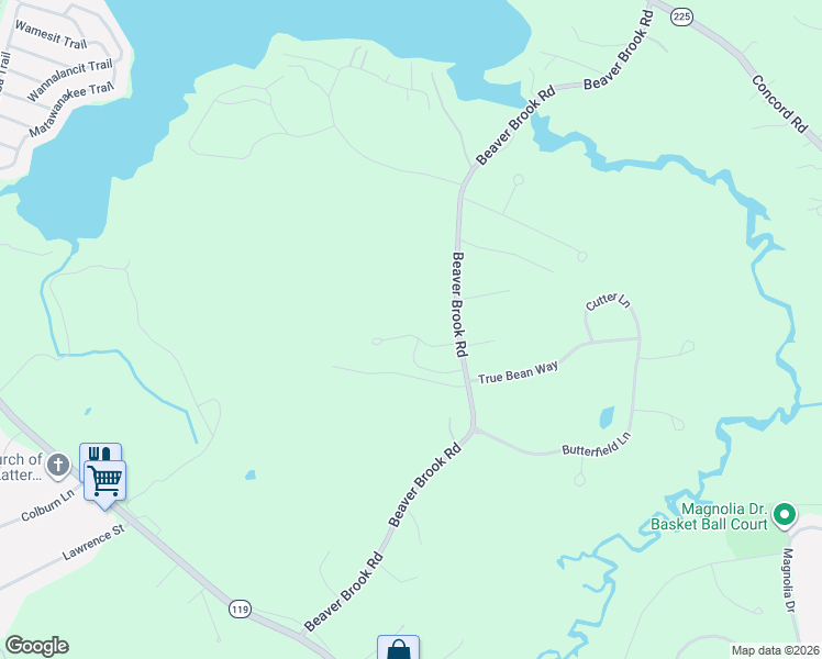 map of restaurants, bars, coffee shops, grocery stores, and more near 1 Hannah Dodge Road in Westford