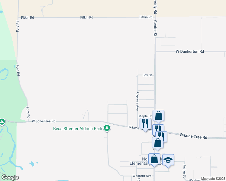 map of restaurants, bars, coffee shops, grocery stores, and more near 1317 Tomahawk Lane in Cedar Falls