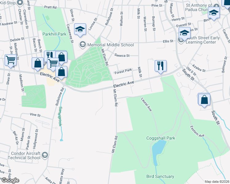 map of restaurants, bars, coffee shops, grocery stores, and more near 217 Mount Elam Road in Fitchburg