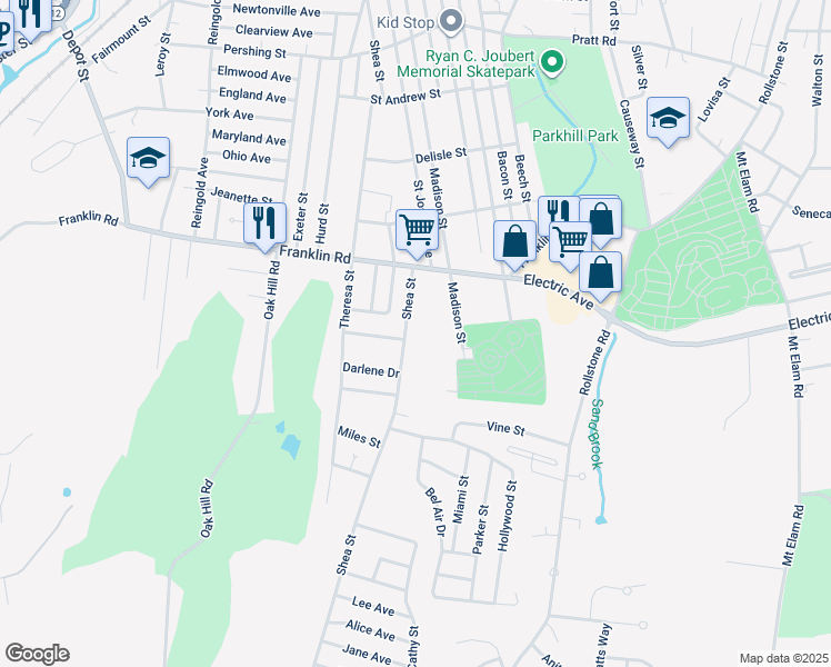 map of restaurants, bars, coffee shops, grocery stores, and more near 339 Shea Street in Fitchburg