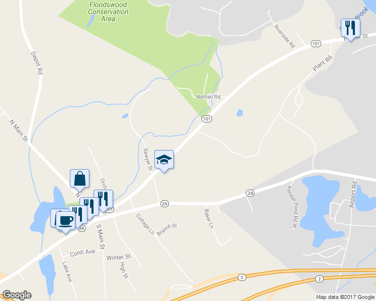 map of restaurants, bars, coffee shops, grocery stores, and more near 105 Gardner Road in Templeton