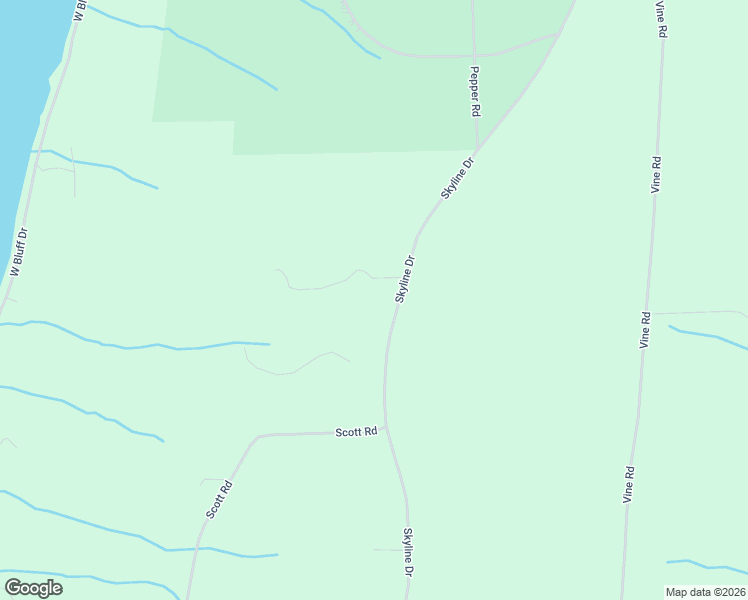 map of restaurants, bars, coffee shops, grocery stores, and more near 4098 Skyline Drive in Keuka Park