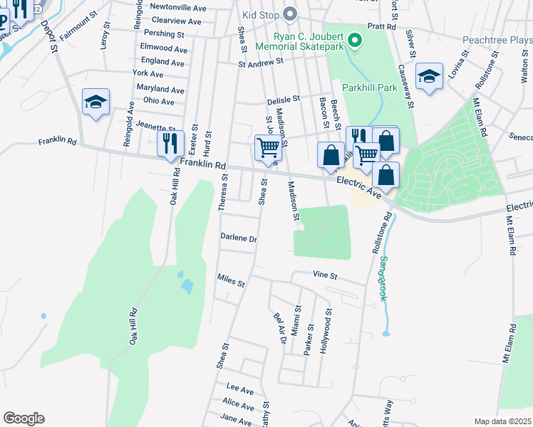 map of restaurants, bars, coffee shops, grocery stores, and more near 339 Shea Street in Fitchburg