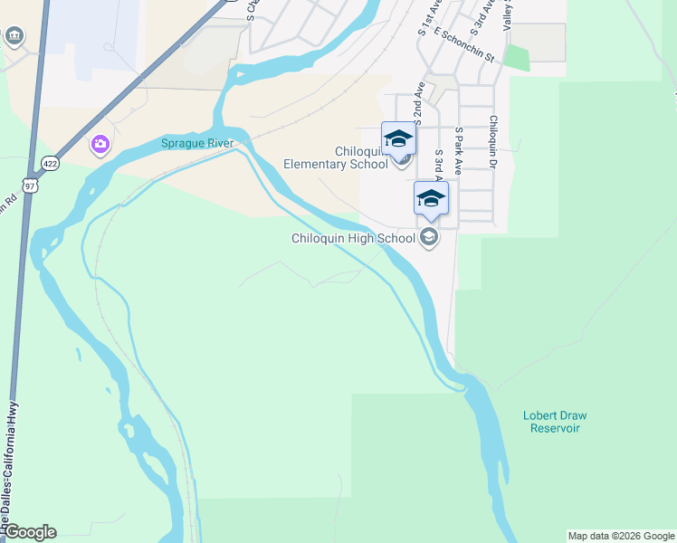 map of restaurants, bars, coffee shops, grocery stores, and more near in Chiloquin