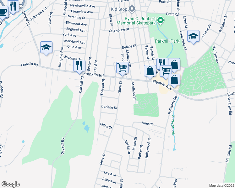 map of restaurants, bars, coffee shops, grocery stores, and more near 339 Shea Street in Fitchburg